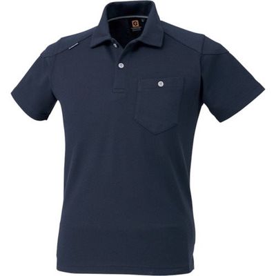 コーコス信岡 コーコス ハンソデポロシャツ Gー9117 1ネイビー 4L G-9117-1-4L 1着 117-4857（直送品）