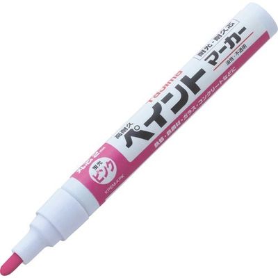 TJMデザイン タジマ 高耐久ペイントマーカー 蛍光ピンク 中字・丸芯 KPEM-KPK 1本 266-8972（直送品）
