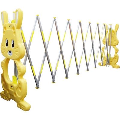 安全興業 ANZEN 現場用簡易アルミゲート ラビットゲート黄(反射付)4M RG-2 1個 436-7191（直送品）