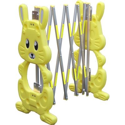 安全興業 ANZEN 現場用簡易アルミゲート ラビットゲート黄(反射付)2M RG-1 1個 436-7133（直送品）