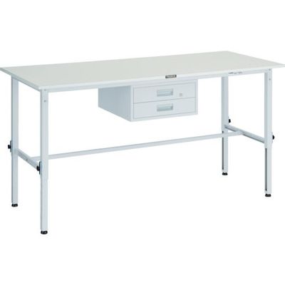 トラスコ中山 TRUSCO AEM型高さ調節作業台 1500X750 2段引出付 W色 AEM-1500F2 W 1台 466-7514（直送品）
