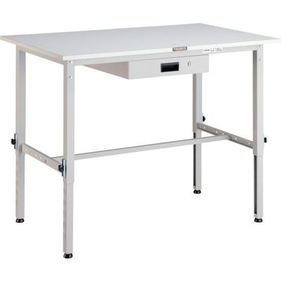 トラスコ中山 TRUSCO AEM型高さ調整作業台 1200X750 薄型1段引出付 W色 AEM-1200UDK1 W 1台（直送品）