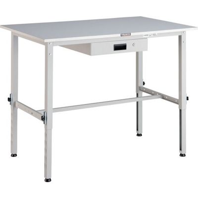 トラスコ中山 TRUSCO RAEM型高さ調節作業台 1200X750 薄型1段引出付 W色 RAEM-1200UDK1 W 1台（直送品）
