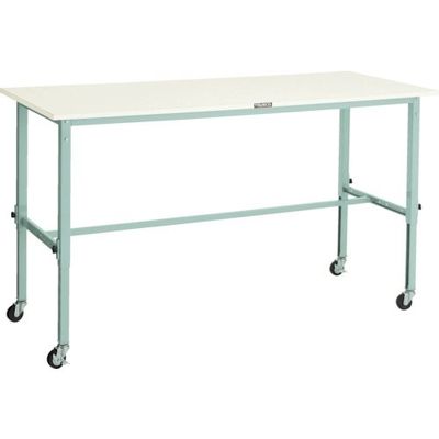 トラスコ中山 TRUSCO AEM型高さ調整作業台 1200X750 75φ車輪付 W色 AEM-1200C75 W 1台 454-3238（直送品）