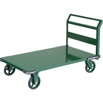 トラスコ中山 TRUSCO 鋼鉄製運搬車 1400X750 φ200 ハンドル側自在車 鋳物車輪 OH-1LR 1台 382-6794（直送品）