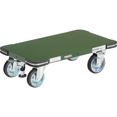 TRUSCO 鋼鉄製平台車 800X450 φ150ブレーキ付きプレス車 ロックストッパー付 PHT-8045H-150SS 1台（直送品）