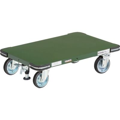 TRUSCO 鋼鉄製平台車 900X600 φ150ブレーキ付きプレス車 ロックストッパー付 PHT-9060H-150SS 1台（直送品）