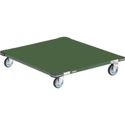 トラスコ中山 TRUSCO 鋼鉄製平台車 1100X1100 φ150 ブレーキ付きプレス車 PHT-1111H-150 1台（直送品）