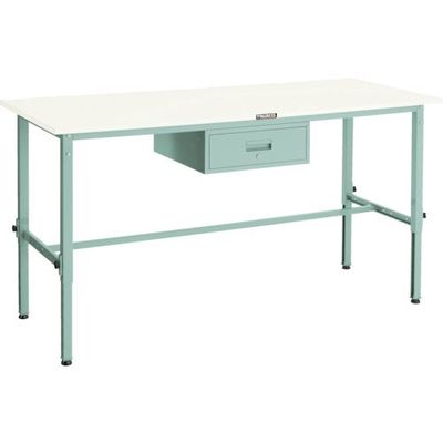 トラスコ中山 TRUSCO AEM型高さ調整作業台 1800X600 1段引出付 W色 AEM-1860F1 W 1台 454-3408（直送品）