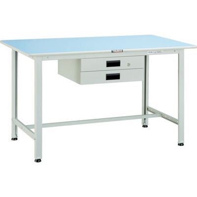 トラスコ中山 TRUSCO BO型軽量作業台 900X600 薄型2段引出付 BO-0960UDK2 1台 454-4021（直送品）