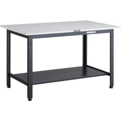 TRUSCO 軽荷重作業台(400kg)LEW型 1200X750XH740 下棚2枚付 ダークグレー色 LEWP-1200LT2 1台（直送品）
