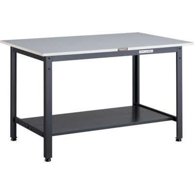 TRUSCO 軽荷重作業台(400kg)LEW型 1200X750XH740 下棚2枚付 ダークグレー色 LEWR-1200LT2 1台（直送品）