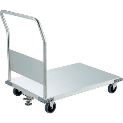 TRUSCO ステンレス台車 オールステン台車 コーナーC付 1200X750 帯電防止U車輪 ストッパー付 AS-1B-100TBU-S（直送品）