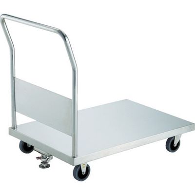 TRUSCO ステンレス台車 オールステン台車 800X450 φ100帯電防止U車輪 ストッパー付 AS-3-100TBU-S 1台（直送品）