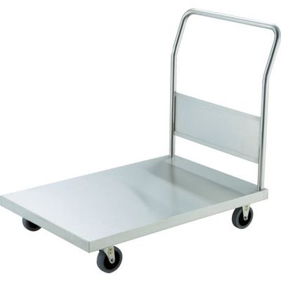 TRUSCO ステンレス台車 オールステン台車 コーナーC付 800X450 帯電防止U車輪 ストッパー付 AS-3B-100TBU-S（直送品）