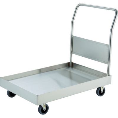 トラスコ中山 TRUSCO ステンレス台車 オールSUS304 皿型台車 800X450 帯電防止U車輪 SSAR-3TBU 1台（直送品）