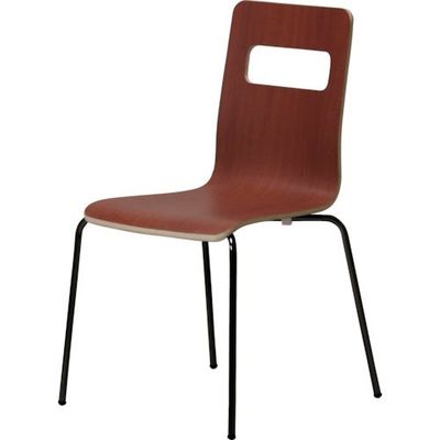 トラスコ中山 TRUSCO 木目調チェア ブラウン×ブラック RLES-BB 1脚 390-2249（直送品）