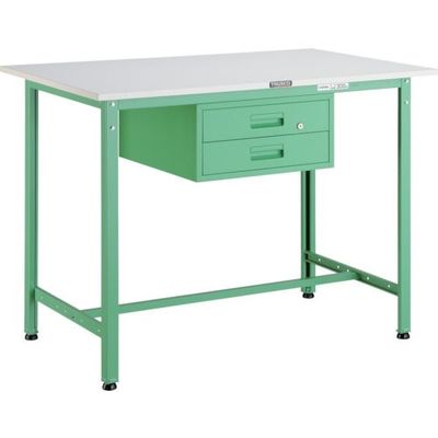 トラスコ中山 TRUSCO HAE型立作業台 1200X750XH900 2段引出付 YG色 HAE-1200F2 YG 1台（直送品）