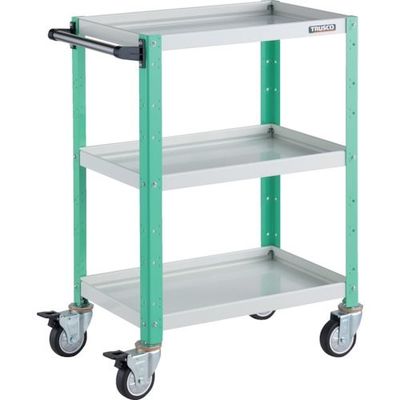 TRUSCO ツールワゴン バーディワゴン 600X400XH880 ウレタン車輪 ホワイト/ヤンググリーン BDW-963U-WYG 1台（直送品）
