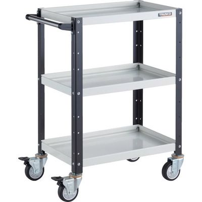 TRUSCO ツールワゴン バーディワゴン 600X400XH880 ウレタン車輪 ホワイト/ブラック BDW-963U-WBK 1台（直送品）