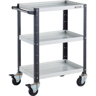 トラスコ中山 TRUSCO ツールワゴン バーディワゴン 600X400XH880 3段 ホワイト/ブラック BDW-963-WBK 1台（直送品）