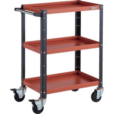 トラスコ中山 TRUSCO ツールワゴン バーディワゴン 600X400XH880 3段 オレンジ/ブラック BDW-963-ORBK 1台（直送品）