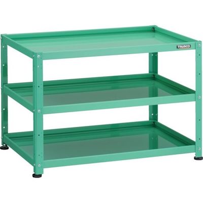 トラスコ中山 TRUSCO 小型物品棚 バーディワゴン固定型 900X600 3段 ヤンググリーン BDW-R793-YG 1台（直送品）