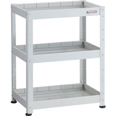 トラスコ中山 TRUSCO 小型物品棚 バーディワゴン固定型 600X400 深3段 ホワイト BDW-R963F3-W 1台（直送品）
