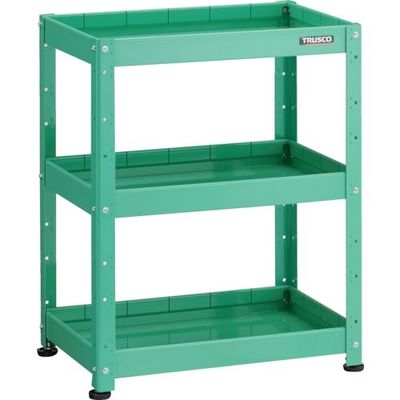 トラスコ中山 TRUSCO 小型物品棚 バーディワゴン固定型 600X400 深3段 ヤンググリーン BDW-R963F3-YG 1台（直送品）