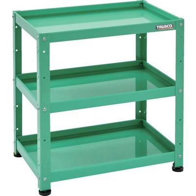 トラスコ中山 TRUSCO 小型物品棚 バーディワゴン固定型 600X400 3段 ヤンググリーン BDW-R963-YG 1台（直送品）