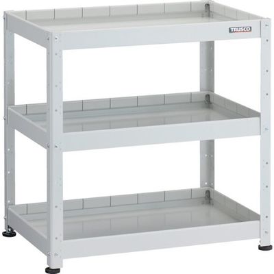トラスコ中山 TRUSCO 小型物品棚 バーディワゴン固定型 750X500 深3段 ホワイト BDW-R973F3-W 1台（直送品）