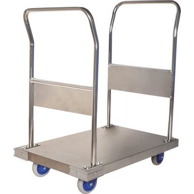 金沢車輌 金沢 小型環境静音ステンレス台車 両ハンドル固定式 SUS-103GS 1台 177-0214（直送品）