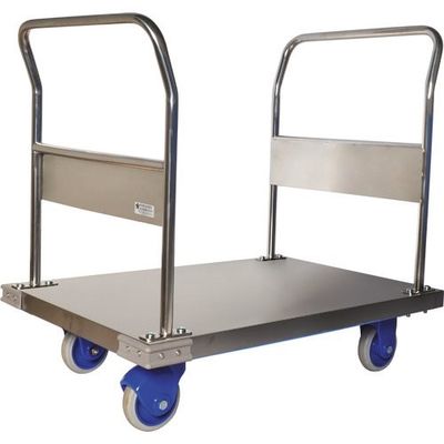 金沢車輌 金沢 大型環境静音ステンレス台車 両ハンドル固定式 SUS-303GS 1台 177-0230（直送品）