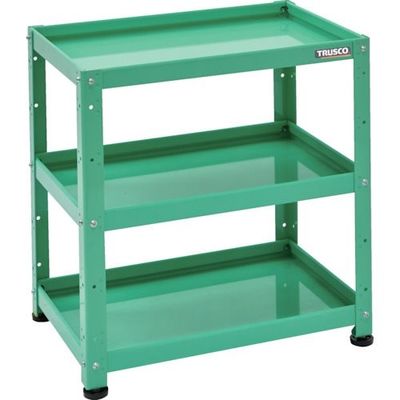 トラスコ中山 TRUSCO 小型物品棚 バーディワゴン固定型 600X400 3段 ヤンググリーン BDW-R763-YG 1台（直送品）