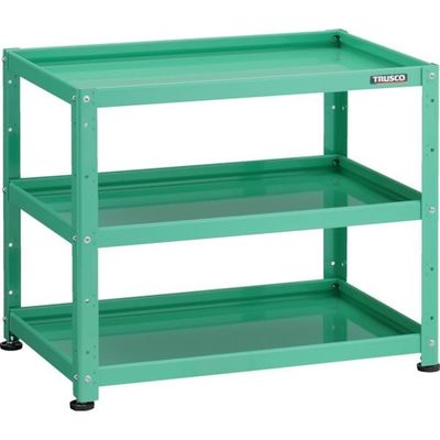 トラスコ中山 TRUSCO 小型物品棚 バーディワゴン固定型 750X500 3段 ヤンググリーン BDW-R773-YG 1台（直送品）