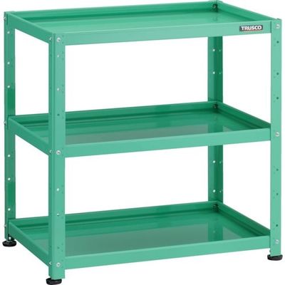 トラスコ中山 TRUSCO 小型物品棚 バーディワゴン固定型 750X500 3段 ヤンググリーン BDW-R973-YG 1台（直送品）
