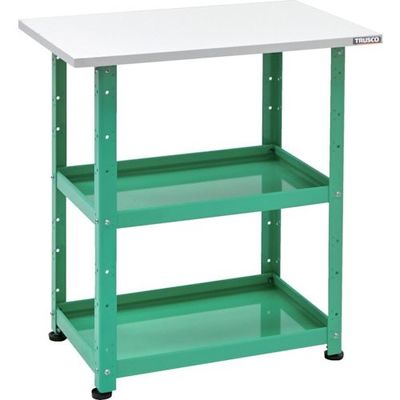 トラスコ中山 TRUSCO 小型ボルト式棚 バーディワゴンラック型 600X400 天板付 ヤンググリーン BDW-R962T-YG 1台（直送品）