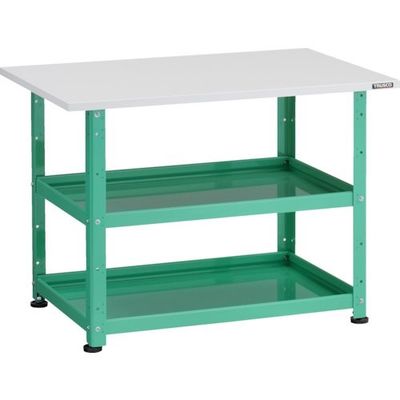 トラスコ中山 TRUSCO 小型ボルト式棚 バーディワゴンラック型 750X500 天板付 ヤンググリーン BDW-R772T-YG 1台（直送品）