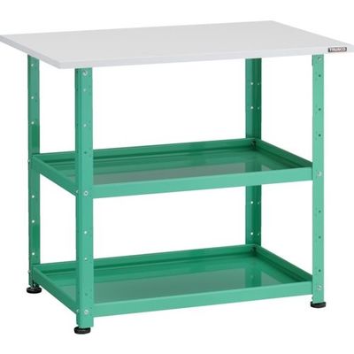 トラスコ中山 TRUSCO 小型ボルト式棚 バーディワゴンラック型 750X500 天板付 ヤンググリーン BDW-R972T-YG 1台（直送品）