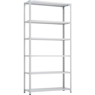 トラスコ中山 TRUSCO CB型セミボルトレス軽中量棚 1500X300XH2400 6段 WG色 CB-8536-WG 1セット(1台)（直送品）