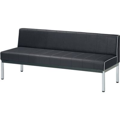 ミズノ MIZUNO 蓄光ロビーベンチ背付 W1500 ブラック MC-1515CP-BK 1台 379-6982（直送品）