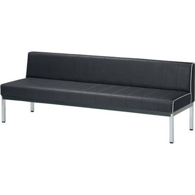 ミズノ 蓄光ロビーベンチ背付 W1800 ブラック MC-1518CP-BK 1台 379-6993（直送品）