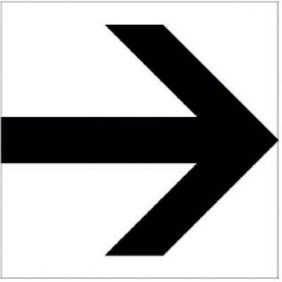 ホリコー Glassticker(ガラスステッカー)8 黒矢印 135mm×135mm GS-135135-8 1セット(6枚)（直送品）