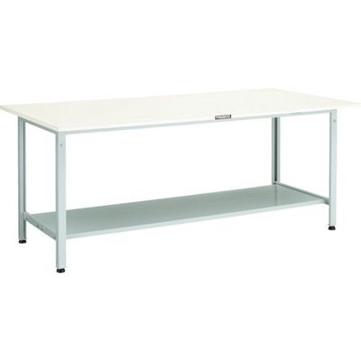 トラスコ中山 TRUSCO AE型作業台 1500X750XH740 下棚2枚付 ホワイト色 AE-1500LT2 W 1台（直送品）