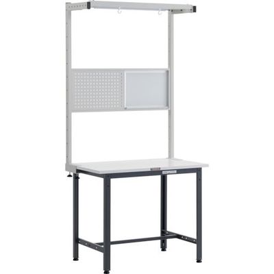 トラスコ中山 TRUSCO AE型作業台 W900XD750 ツールハンガーフルセット付 DG色 AE-0975THFS DG 1台（直送品）