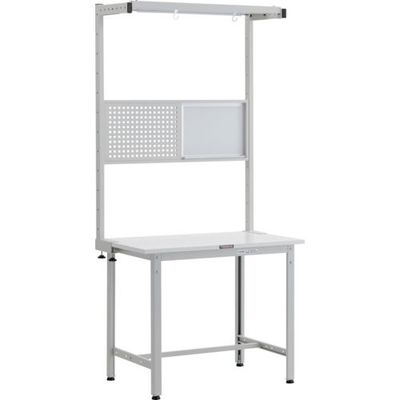 トラスコ中山 TRUSCO AE型作業台 W900XD750 ツールハンガーフルセット付 W色 AE-0975THFS W 1台（直送品）