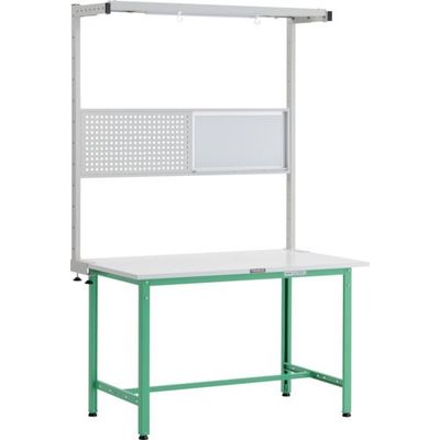 トラスコ中山 TRUSCO AE型作業台 W1200XD900 ツールハンガーフルセット付 YG色 AE-1209THFS YG 1台（直送品）