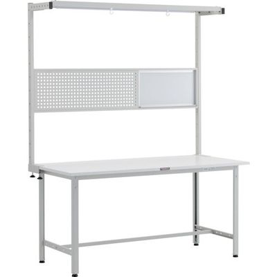 トラスコ中山 TRUSCO AE型作業台 W1500XD900 ツールハンガーフルセット付 W色 AE-1509THFS W 1台（直送品）