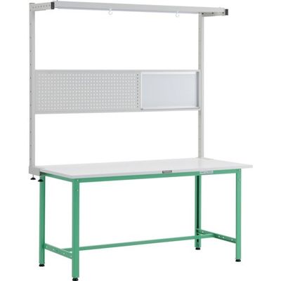 トラスコ中山 TRUSCO AE型作業台 W1500XD900 ツールハンガーフルセット付 YG色 AE-1509THFS YG 1台（直送品）