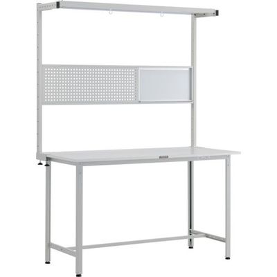 トラスコ中山 TRUSCO HRAE型立作業台 W1500XD750 ツールハンガーフルセット付 W色 HRAE-1500THFS W 1台（直送品）